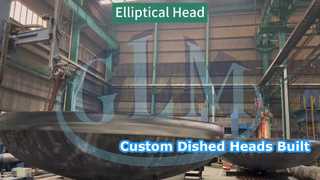 A retificação da borda reta curta da tampa elíptica está em andamento!