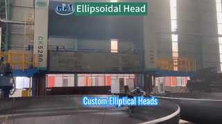 Cabeças elípticas grandes em aço carbono personalizadas, com retificação e chanfro.