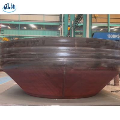 Tampas Cônicas de Aço Carbono Polido para Tanques de Reator e Espessura Não Limitada