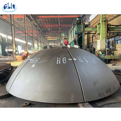 Sa516 Gr70 100 mm Cabeças de tanque hemisféricas ASME de aço inoxidável