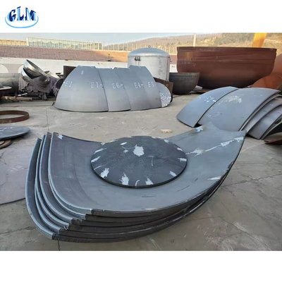 Sa516 Gr70 100 mm Cabeças de tanque hemisféricas ASME de aço inoxidável