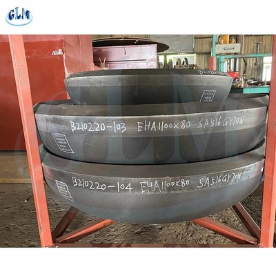 1100 mm X 80 mm Fim do prato elíptico SA516 Gr70N Dimensões da cabeça do tanque elíptico