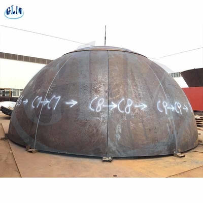 300 mm AISI Titânio Aço Carbono cabeça hemisférica de pressão Cap final do recipiente