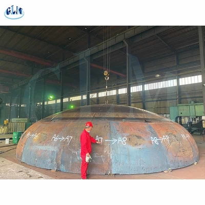 Diâmetro 4200mm Aço carbono Elíptico 2:1 Torisférico Cabeça Dispositiva Para Tanque de Gás