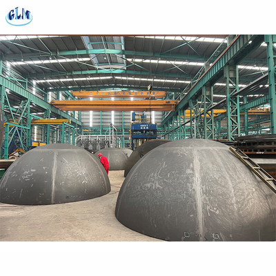 Cabeças de tanque segmentadas de aço carbono, cabeças de prato hemisféricas