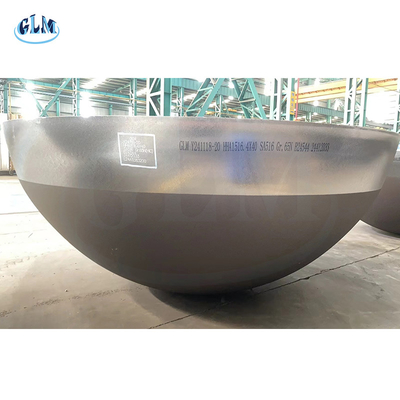 Caixa hemisférica de aço carbono, cabeça de fundo, cabeça de tanque de recipiente hemisférico de prensagem a quente